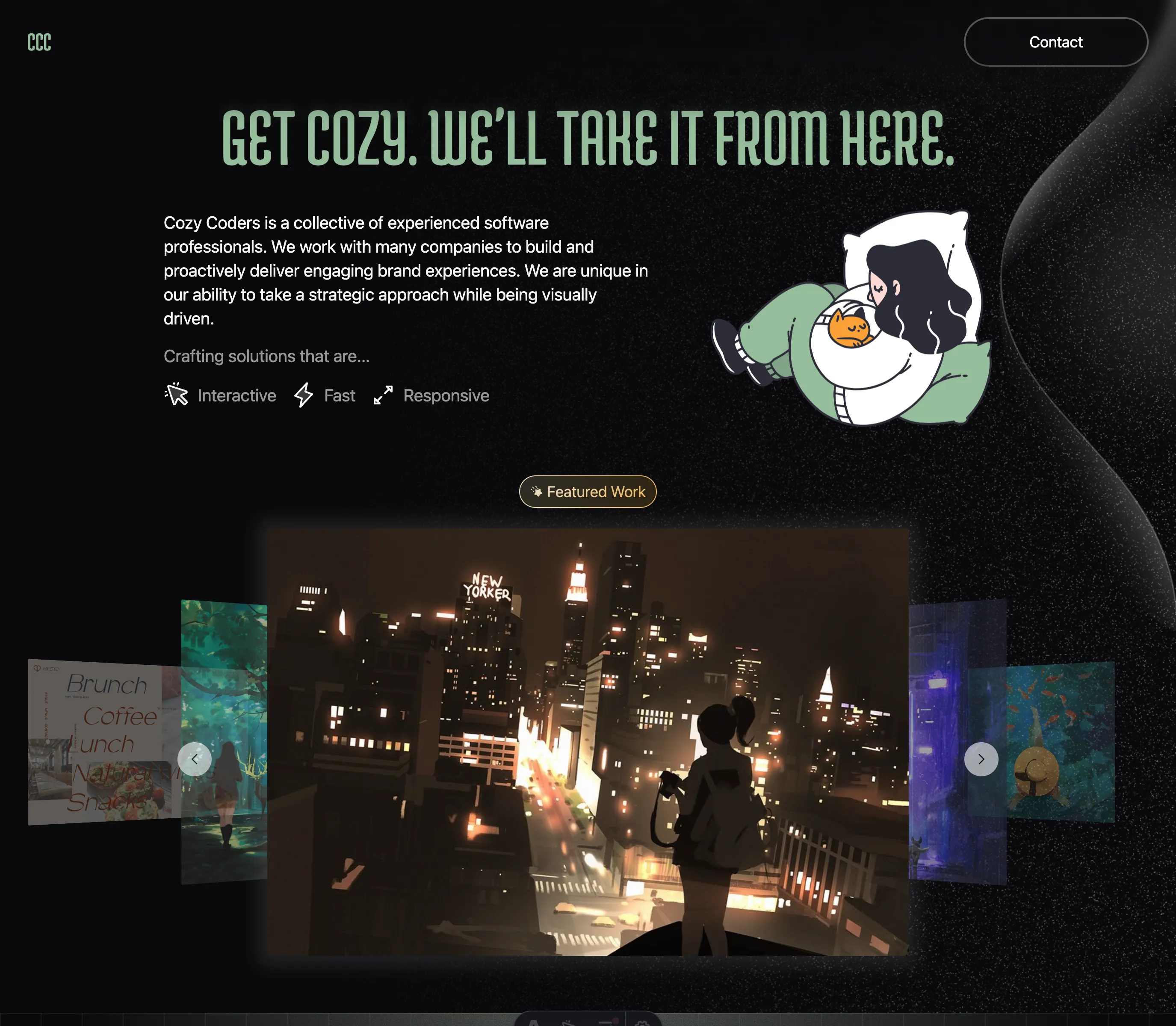 Cozy Coders homepage
