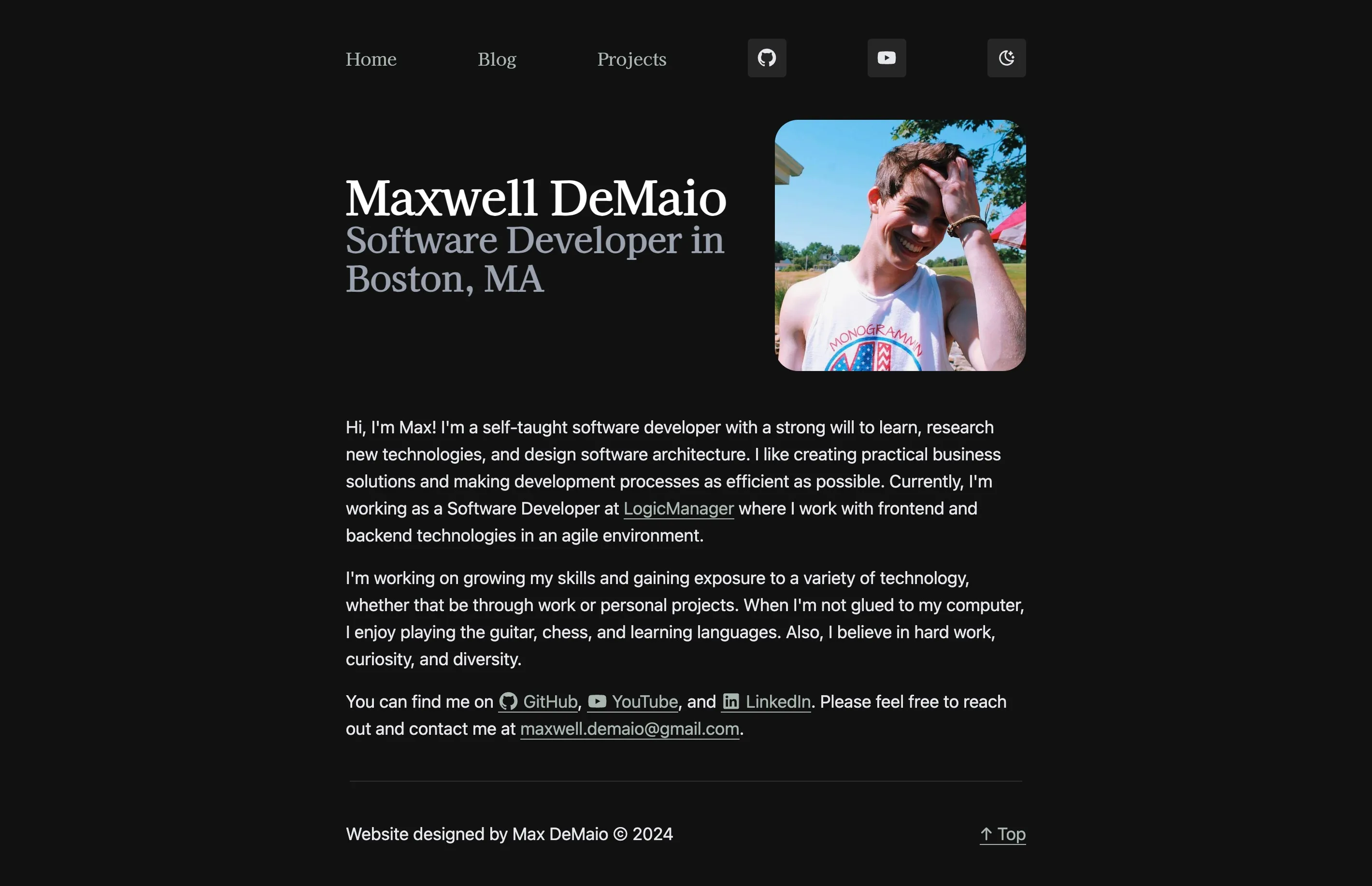 Max DeMaio personal site